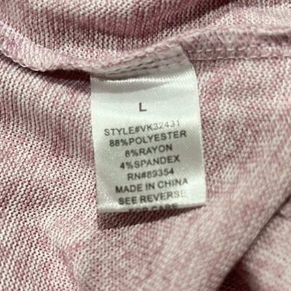 Adrienne Vittadini 3/4 Ruffle Sleeve Hacci Top Rhinestone Buttons Women’s Large - Picture 4 of 6